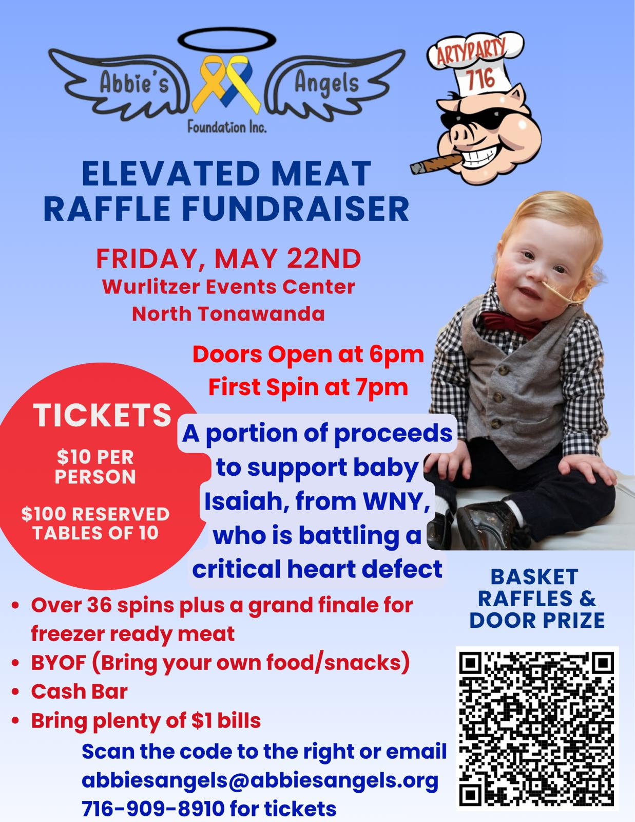 Elevated Meat Raffle Fundraiser flyer – click for tickets